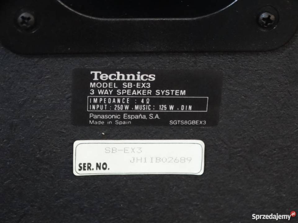 Kolumny Technics SBEX3 2x 250 wat WYSYŁKA podkarpackie Jasło