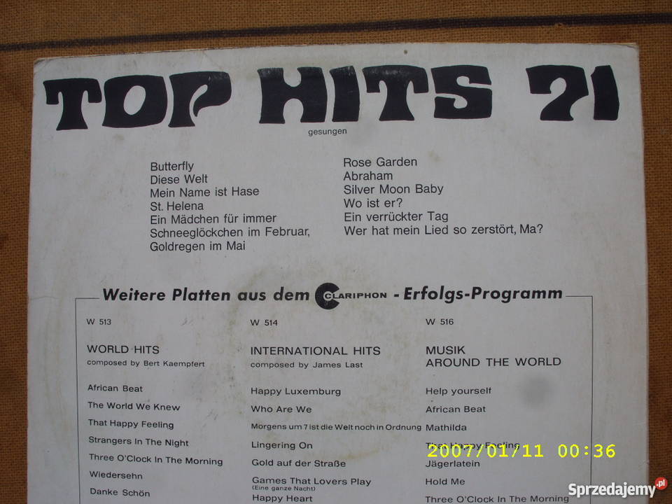 LP TOP HITS 71 CLARIPHON dolnośląskie Wołów