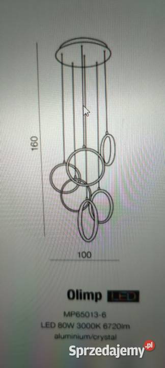 Lampa wisząca AZZARDO OLIMP MP650136CH Warszawa