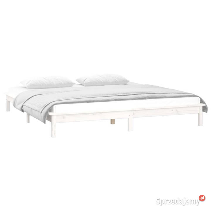 Rama łóżka z LED biała lite drewno 120x200 Warszawa sprzedam