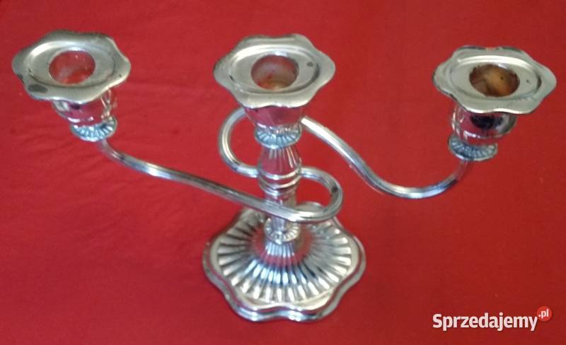 Stary angielski świecznik Silver Plated Kraków