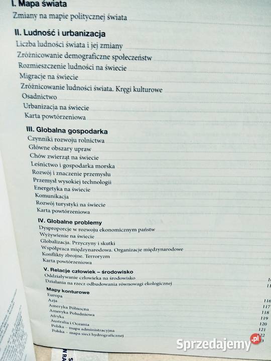 Oblicza geografii podstawowa szkoły Antykwariat Warszawa