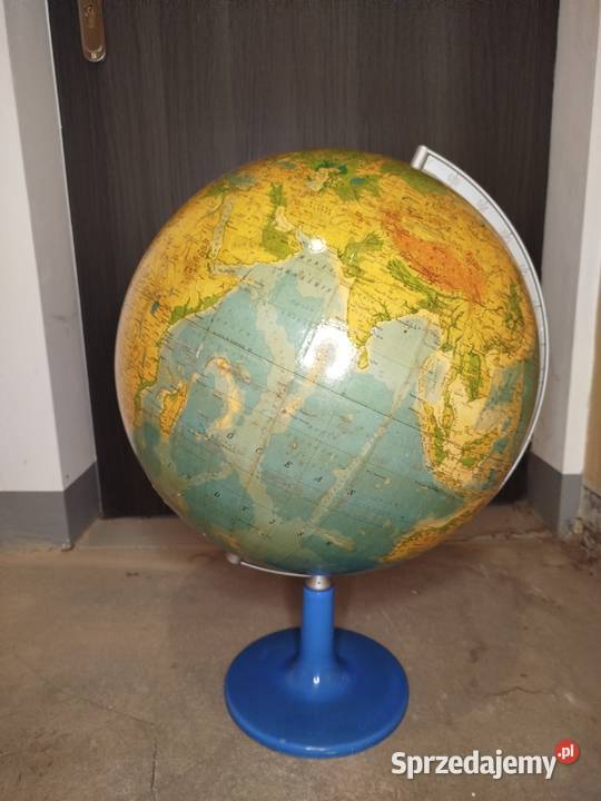 Zabytkowy globus duży PRL Zgierz