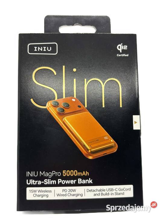 Powerbank INIU 5000 mAh pomarańczowy Elbląg sprzedam