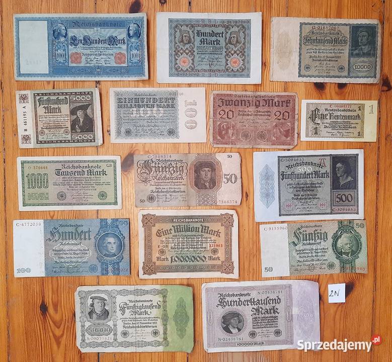 Zestaw Starych Banknotów N2 Pozostałe Gliwice