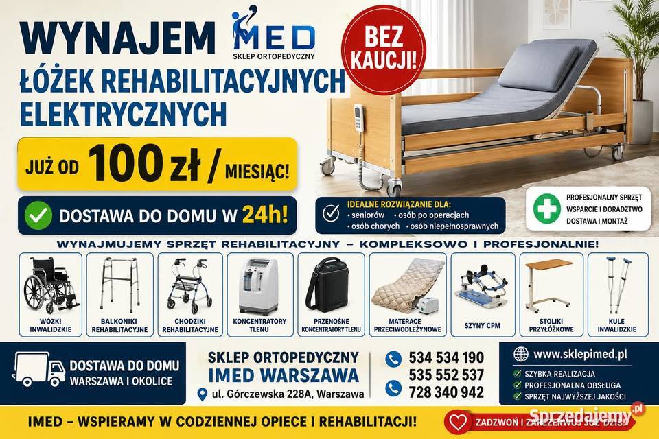 WÓZEK INWALIDZKI WYNAJEM WARSZAWA WYPOŻYCZALNIA Zdrowie sprzedam