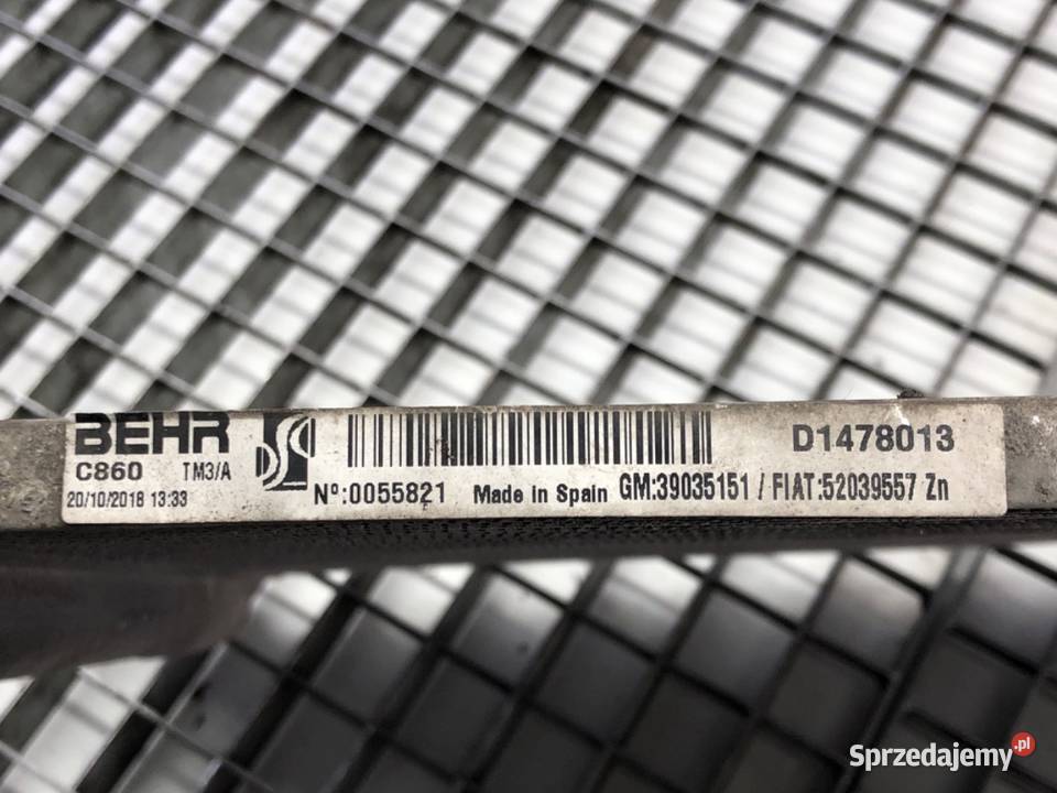 CHŁODNICA KLIMATYZACJI OPEL CORSA E 14 90