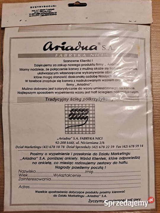 Haft ZESTAW DO HAFTU kanwa vintage Jan Paweł II