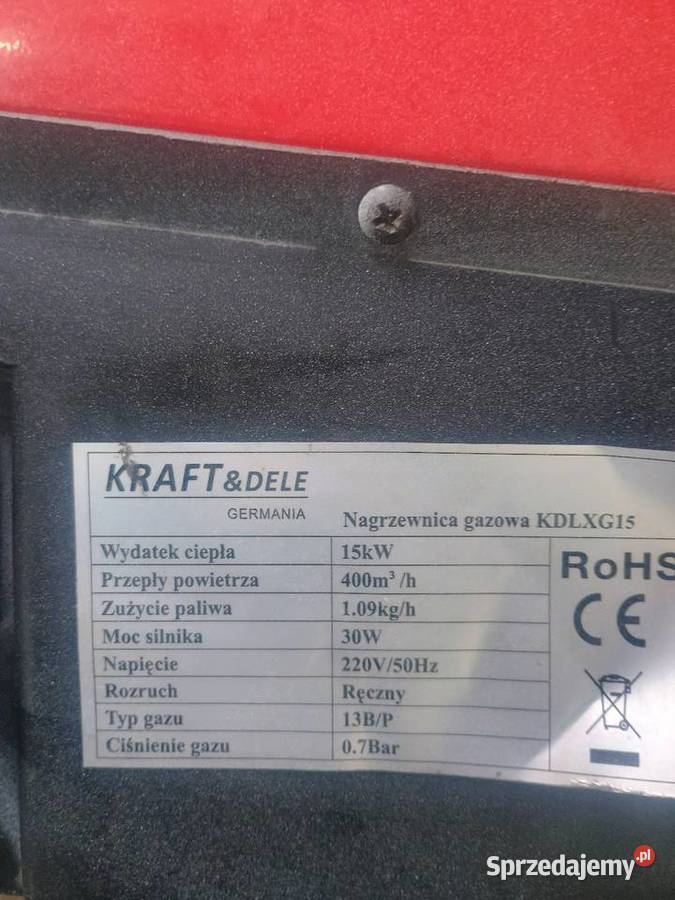 Nagrzewnica gazowa 15kw Gruszów Wielki