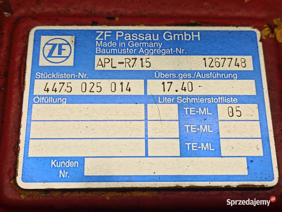 Pochwa mostu Weidemann 5625 CX80 4475025014 wielkopolskie Wilkowo sprzedam