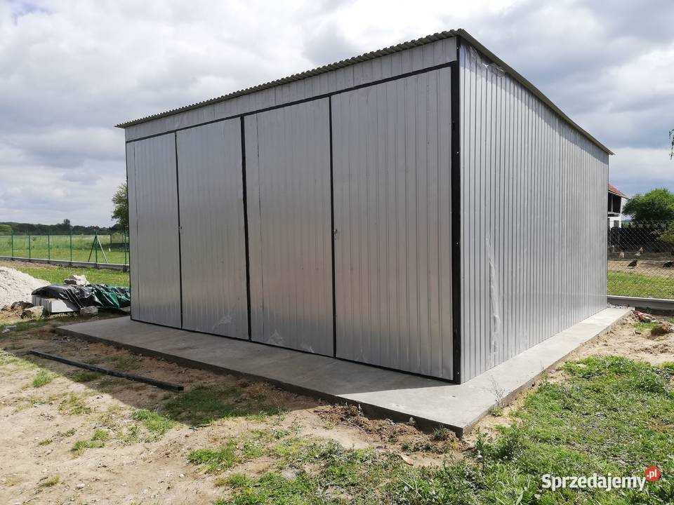 Garaż Blaszany Jednospadowy Garaże Blaszane 30m2 Lesko