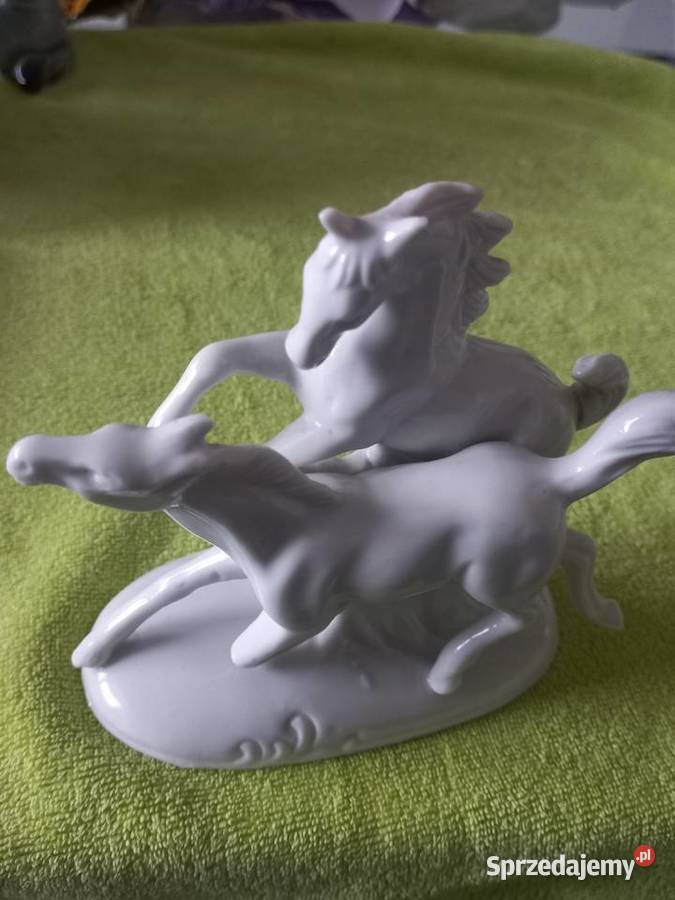 Figurka porcelanowa Konie Grafenthal Toruń