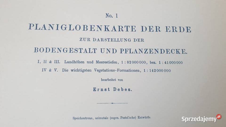 E DEBES NEUER HANDATLAS 1897r Warszawa