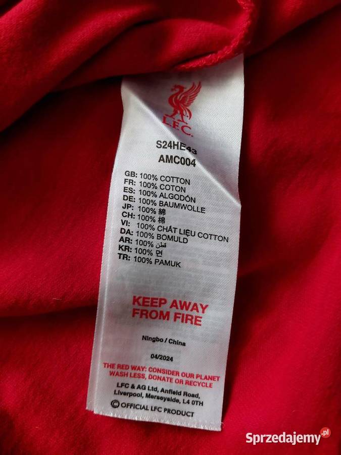 Sprzedam oryginalną koszulkę Liverpool FC