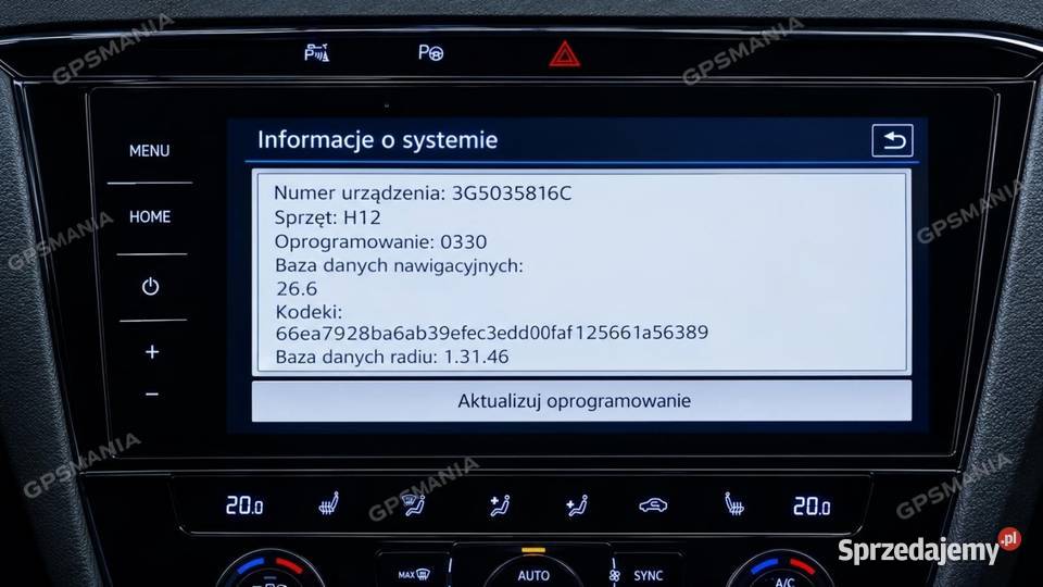Volkswagen MIB 3 MOI3 VWMQB aktualizacja Map Aleksandrów Łódzki sprzedam