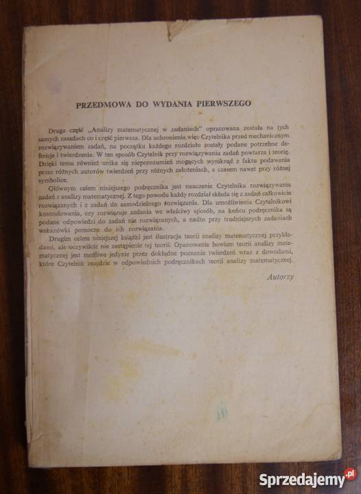 Analiza matematyczna w zadaniach 1974 Parczew