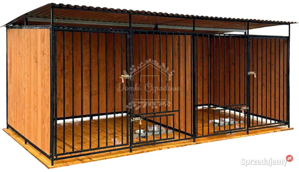 Kojec psów 4x2m drewniana podłoga uchwyt na śląskie Rybnik
