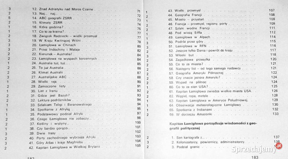 Wyprawa kapitana Łamigłowy w krainę geografii Chełm sprzedam