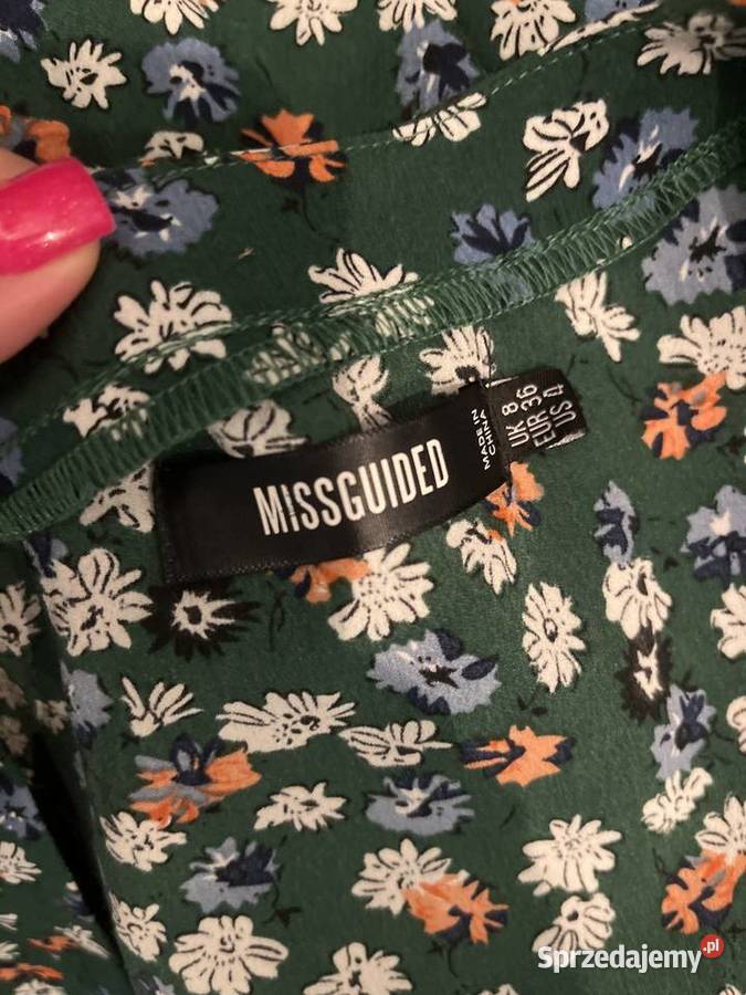 Missguided sukienka modny wzór kwiaty floral hit biały zachodniopomorskie Choszczno