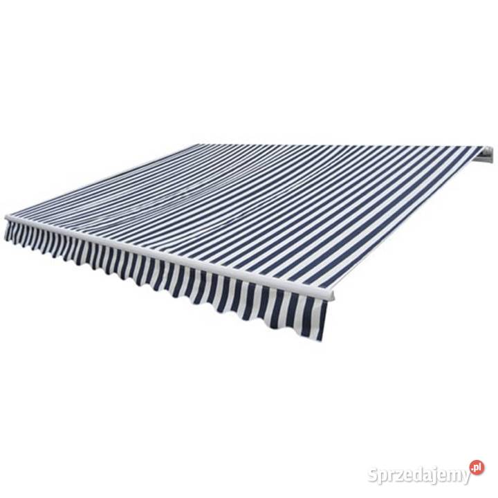 vidaXL Markiza zwijana ręcznie 300 niebiesko Warszawa