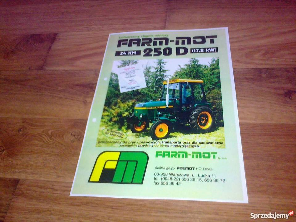 FARMMOT 250D prospekt FAR MOT FARM MOT Farmot Fa Części do maszyn budowlanych i rolniczych Nowa Karczma sprzedam