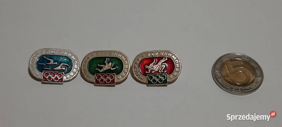 odznaki 3 Olimpiada Moskwa 1980 Rosja ZSRR 2 Warszawa
