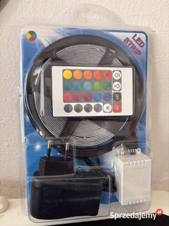 Taśma LED RGB 5m Kompletny Zestaw Pilot Zasilacz Starogard Gdański