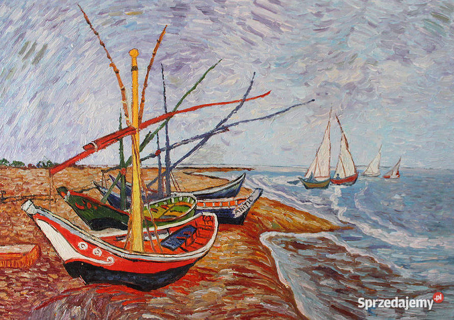 Prezent szefa Obraz olejny Łodzie rybackie Gogh Wrocław
