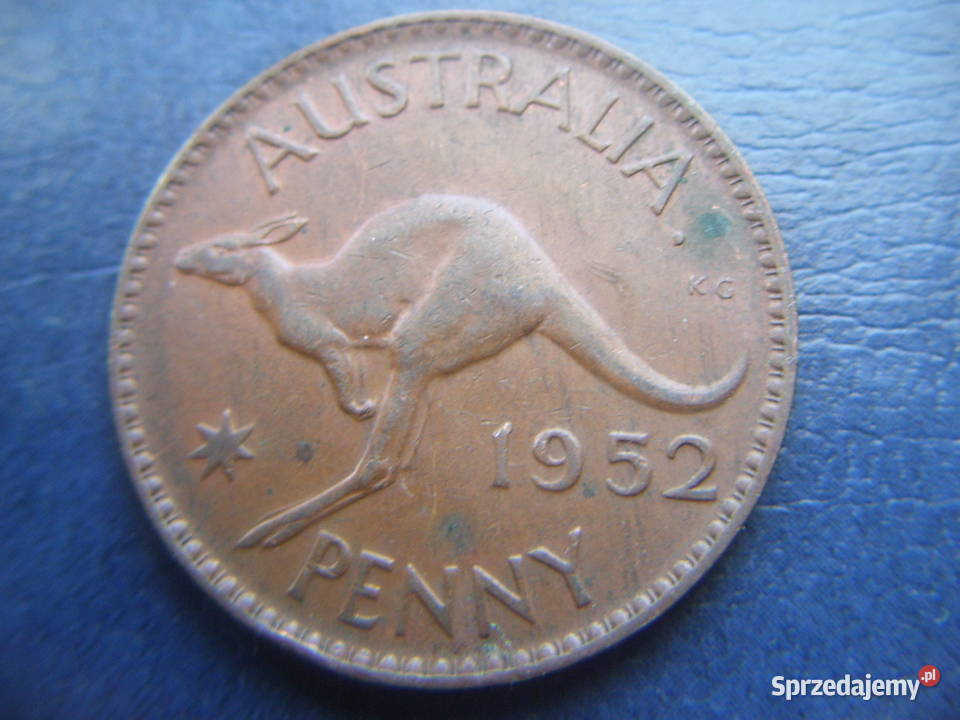 Stare monety 1 pens 1952 Australia Numizmatyka Lesko