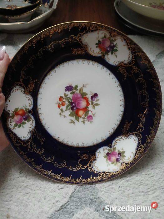 Talerz Rosenthal 1926 kobalt owoce duży Kraków