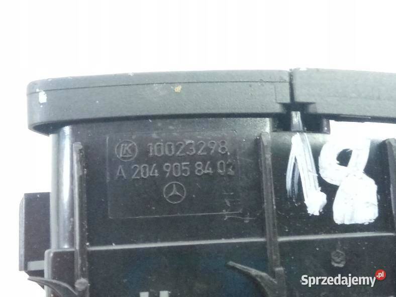 PRZEŁĄCZNIK A2049058402 MercedesBenz Eklasa 2009 Panele sterowania, przełączniki sprzedam
