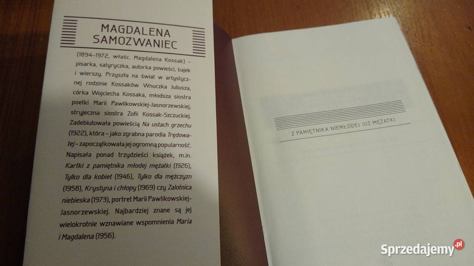 Z pamiętnika niemłodej już mężatki  Magdalena Proza i poezja Gdańsk