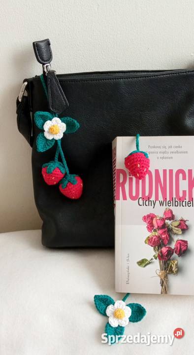 Truskawki wykonane na szydełku Łask