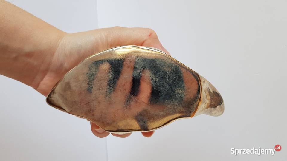 Platerowana maselnica ślimak ze szklanym wkładem śląskie