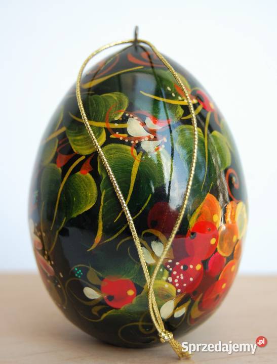 Drewniana pisanka rosyjska Rosja kwiaty Lublin