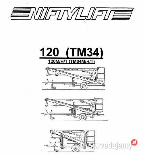Nifty 120 170 podnośnik instrukcja obsługi DTR Kielce