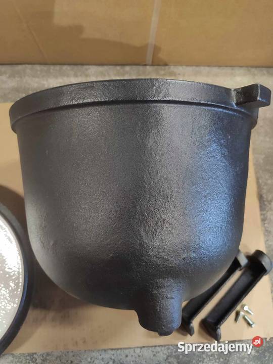 PRZECENA Kociołek myśliwski EMALIOWANY garnek