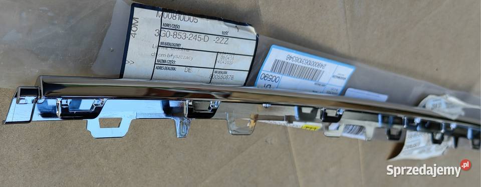 3G0853245D 2ZZ LISTWA ZDERZAKA VW Passat B8 osobowe Rożnów