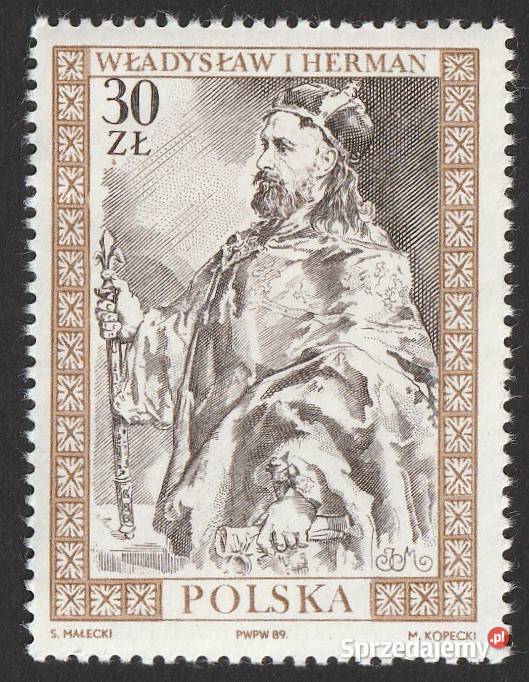POLSKA POCZET WŁADYSŁAW I HERMAN 1989 CZYSTY Łódź