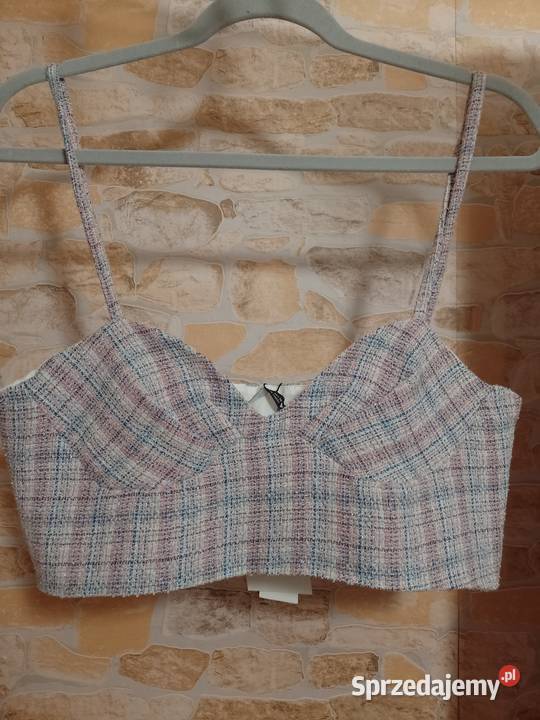 40L Zara Top z mieniącą nitką bluzka z Madrytu Na ramiączkach Kraków sprzedam