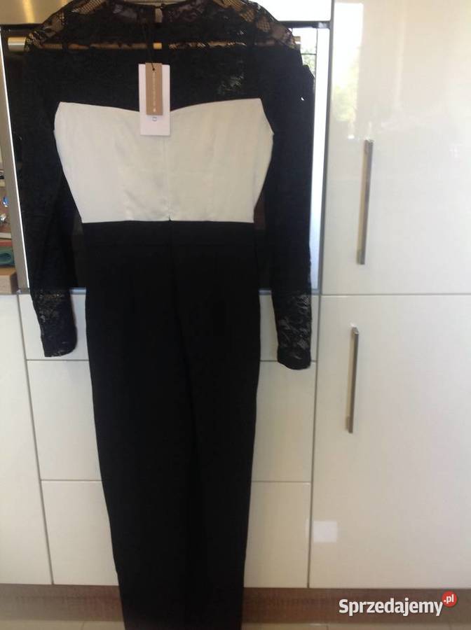 Kombinezon Czarny Damski ANNA FIELD S Koronka