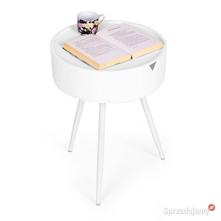 Stolik nocny okrągły stoliczek zdejmowany blat z 40cm