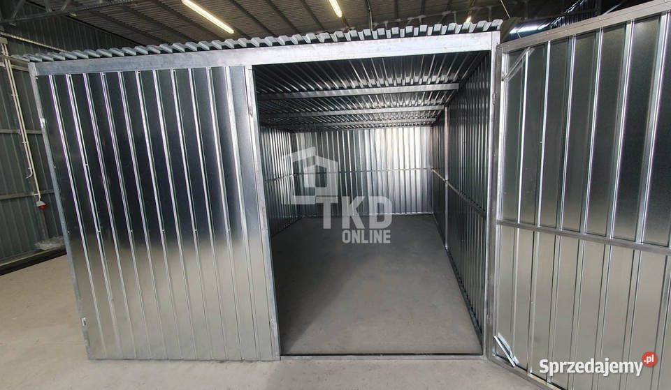 Garaż blaszany 3x5m brama dwuskrzydłowa ocynk blacha pomorskie Kościerzyna