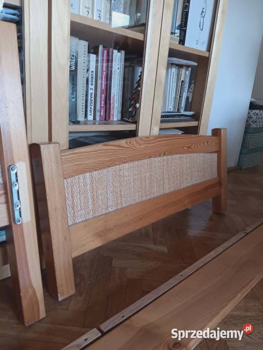 drewniane rattanowe łóżko pojedyncze Łóżka małopolskie Kraków