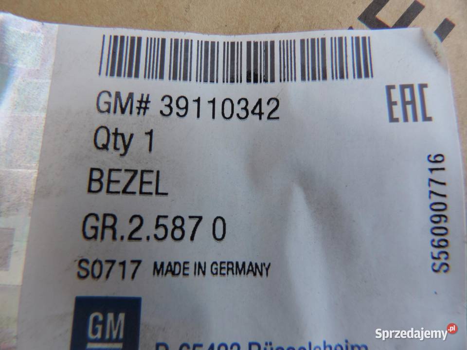 Kratka halogenu PRAWA Opel Insignia B NOWA