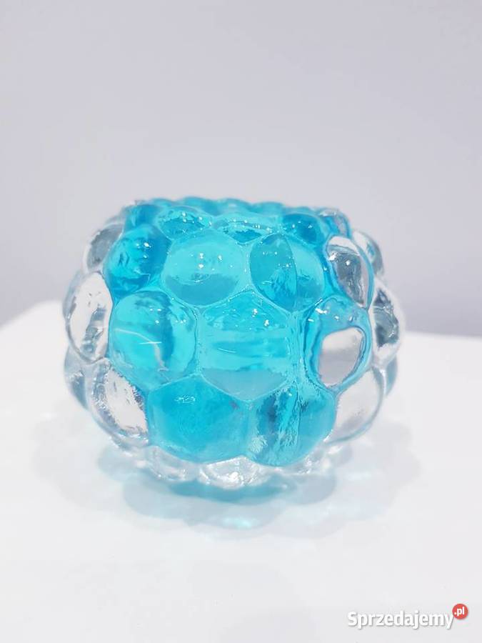 Szklany świecznik na podgrzewacze