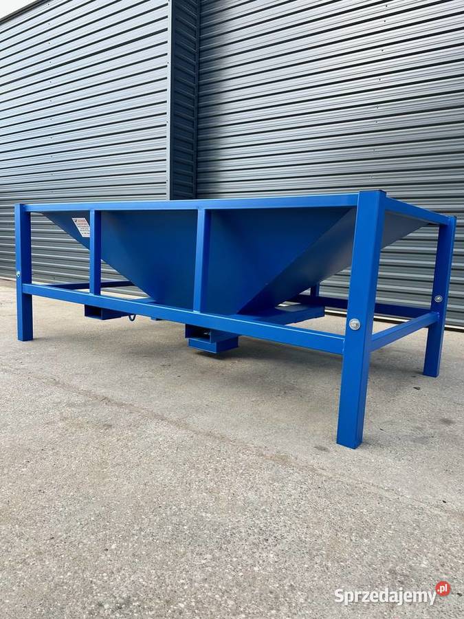 Kosz Kontener zasypowy paczkarka zasobnik 3m3 Magazynowanie łódzkie Niedrzew Pierwszy