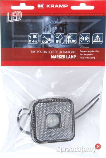 Lampa obrysowa LED kwadratowa 1224V z przewodem Oświetlenie Kamionna