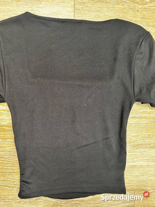 Top XS Czarny top krótka bluzka Rozmiar 34(XS)