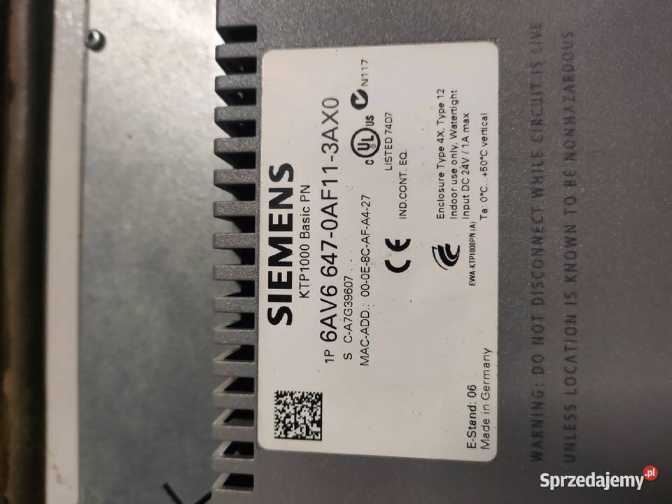 Panel operatorski Siemens Simatec typ 12